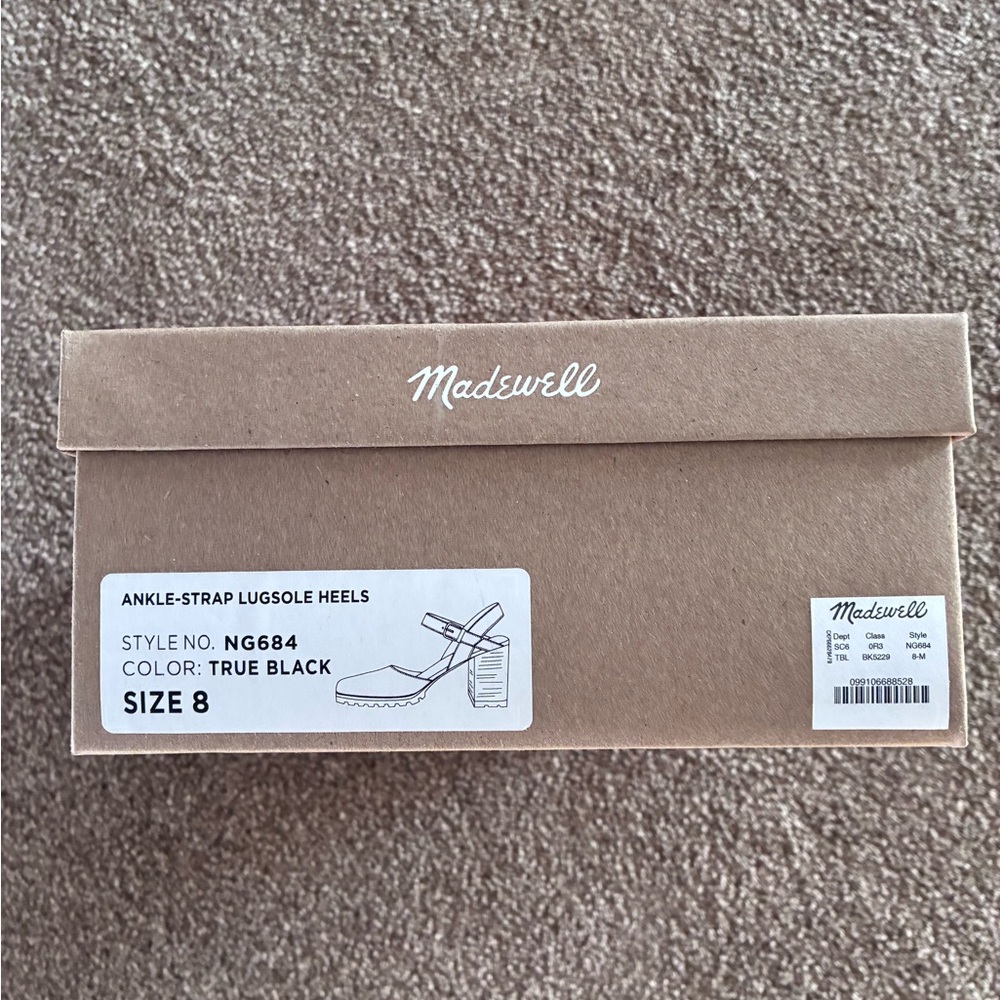 Madewell Black Lugsole Strap Heels